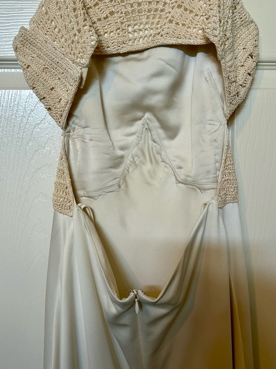 Jonathan Simkhai Ivory Crochet Bodice Slip - Picture 12 of 13